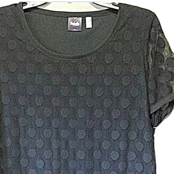 Rafaella Tops - Black Rafaella Short-Sleeved Top